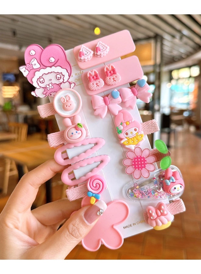 Sanrio Baby hair clips, hairpins, girls' hair accessories, toddler hair accessories, children's styling hair clips, Kuromi, Cinnamoroll, My Melody cute girls' hair clips 42-piece set - Image 5